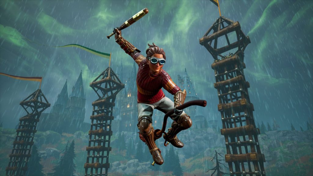 Screenshot of a Quidditch match in Harry Potter: Quidditch Champions