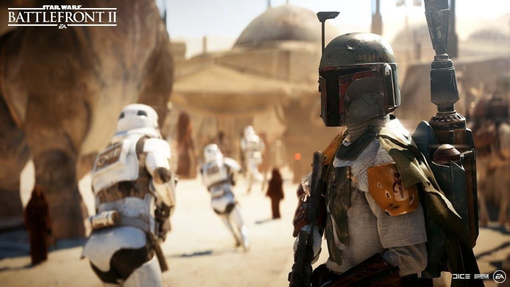 Screenshot from Star Wars Battlefront II (2017), whose campaign is part of canon