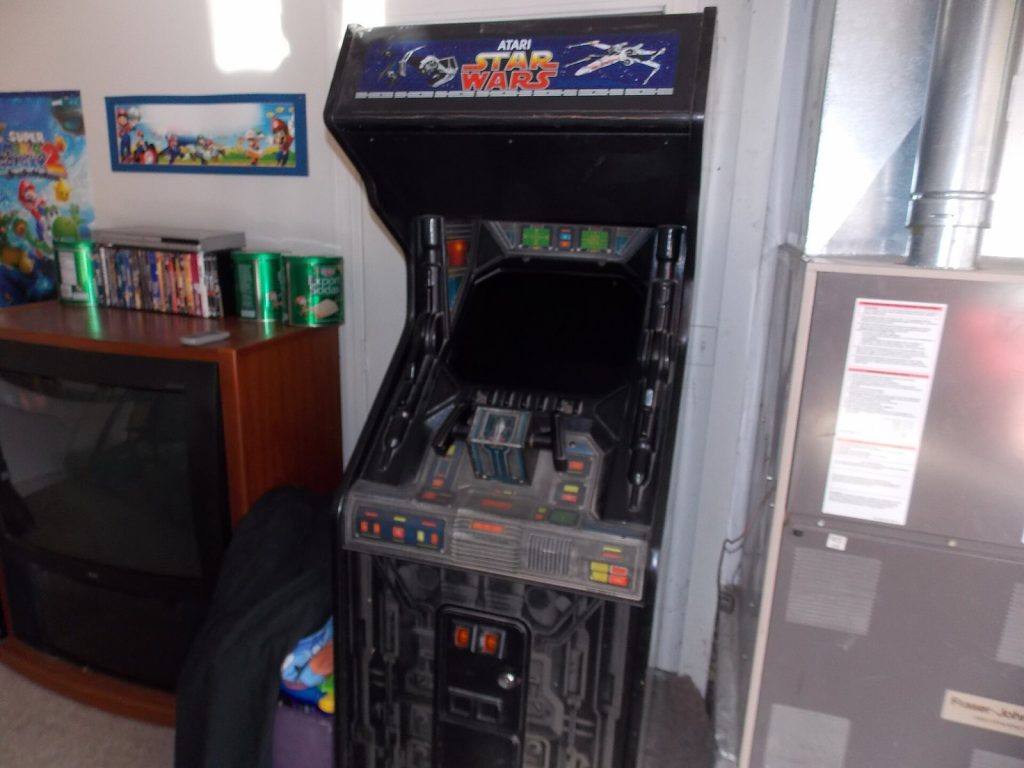 Upright cabinet of Atari's 1983 Star Wars arcade game