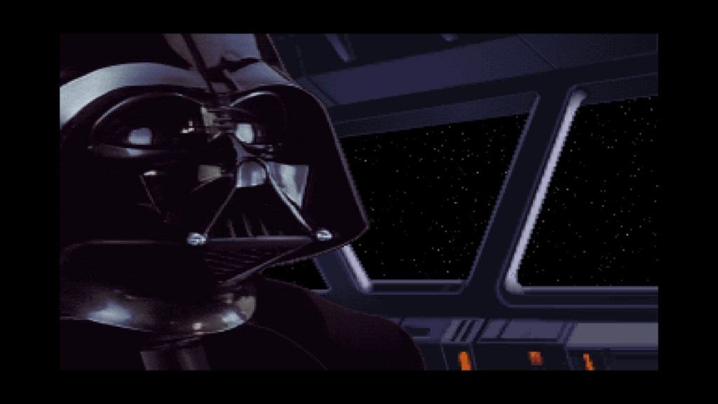 Cockpit screenshot from Star Wars: TIE Fighter Special Edition