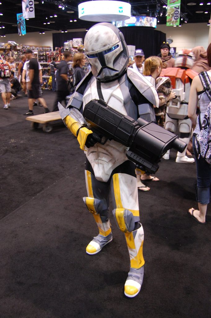 Cosplayer in Scorch's clone commando armour at Star Wars Celebration V